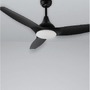 Ventilátory - NV 5267302 Stropní ventilátor se světlem SAMOA tělo z oceli matná černá a sklo 3ABS černé listy LED 18W 3000K - NOVA LUCE - foto 6