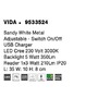 Bodová - NV 9533524 Nástěnné svítidlo VIDA "pravé" bílý kov nastavitelné - vypínač na těle USB nabíjení LED Cree 230V 3000K osvětlení 5W čtecí lampička 1x3W IP20 - NOVA LUCE - foto 6