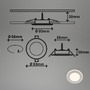 Kruhová - BRILO 7988034 Gima 3ks sada LED vestavné bodové svítidlo, 3 krokové ovládání, matný chrom - BRILO - foto 6