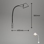 S ramenem - BRI 2089-016 Noční lampička 55 cm 1x E27 10W bílé - BRILONER - foto 6