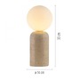Stolní lampy dekorační - LD 12543-42 Kolekce Schöner Wohnen stolní lampa TRAVENTA, písková barva, vzhled travertinu, nastavitelná hlava, G9 volitelná žárovka - JUST LIGHT - foto 6