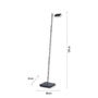 Stojací lampy - PN 356-18 PURE MIRA LED stojací svítidlo stmívatelné nožní vypínač 2700-5000K černá perleť - PAUL NEUHAUS - foto 6