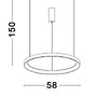 Kruhová - NV 9853684 Závěsné svítidlo PERTINO černý hliník a akryl LED 48W 230V 3000K IP20 stmívatelné - NOVA LUCE - foto 6