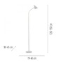 Stojací lampy - LD 11249-16 PIXIE LED stojací svítidlo bílé s vypínačem flexibilně nastavitelné vhodné pro práci 3000K - JUST LIGHT - foto 6