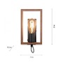 Dekorativní - LD 15654-18 FRANKY LED nástěnné svítidlo, černá, dřevěný rám, kolébkový spínač, kov, 1 ramenné - LEUCHTEN DIREKT / JUST LIGHT - foto 6