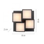 Dekorativní - LD 14114-18 TETRIS LED stropní svítidlo černé tvar kostky s přímým a nepřímým osvětlením do obývacího pokoje 3000K - JUST LIGHT - foto 6