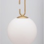 Koule - NV 9695224 Závěsné svítidlo HOOK saténový zlatý kov a opálové bílé sklo LED 10.6W 230V 3000K IP20 - NOVA LUCE - foto 6