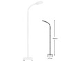 Stojací lampy - BRILO 1297-016 LED CCT stojací svítidlo s dotykovým vypínačem 128 cm 6,6W 600lm bílé - BRILO - foto 6
