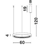 Kruhová - NV 9865160 Závěsné svítidlo PRESTON černý hliník a akryl LED 37W 230V 3000K IP20 stmívatelné - NOVA LUCE - foto 6