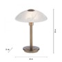 Stolní lampy dekorační - PN 4026-11 ENOVA LED stolní lampa staromosaz alabastrový dekor sklo 3 krokové dotykový stmívač 3000K - PAUL NEUHAUS - foto 6