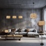 Kruhová - BRI 3855014 Slama stropní svítidlo, stínidlo z mořské trávy, E27 patice, přírodní - BRILONER - foto 6