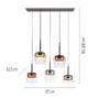 Dekorativní - PN 2743-70 AKCE - LED závěsné svítidlo Q-KON 5-ramenné vícebarevné Smart Home ZigBee 2700-5000K - PAUL NEUHAUS - foto 6