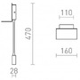 Bodová - RED R13571 ROSTAM nástěnná s USB černá 230V LED 2x3W 3000K - RED - DESIGN RENDL - foto 6