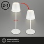 Na stůl - BRILO 7438-016 LED nabíjecí stolní lampa 38 cm 2,6W 280lm bílé - BRILO - foto 6