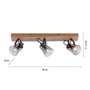 Bodová - LD 11449-79 GREEN LANG LED stropní svítidlo 3 ramenné přírodní dřevo dub nastavitelné - LEUCHTEN DIREKT / JUST LIGHT - foto 6