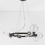 Kruhová - NV 9009249 Závěsné svítidlo ODILLIA matný černý kov a sklo G9 11x6W 230V IP20 bez žárovky - NOVA LUCE - foto 6
