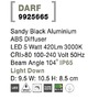 Nástěnná - NV 9925665 Venkovní nástěnné svítidlo DARF černý hliník ABS difuzor LED 5W 3000K 100-240V 104st. IP65 světlo dolů - NOVA LUCE - foto 6