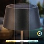 Stolní lampy dekorační - BRILO 7572015 BRILONER Awia stolní lampička - 2W, 160lm, nabíjecí, LED, stmívatelné, dotykový vypínač, CCT, černá 7572015 - foto 6