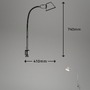 Stolní lampy s klipem - BRILO 7409-014 Svítidlo se svorkou, pr.14 cm, E27, matný chrom - BRILO - foto 6