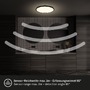 Kruhová - BRILO 3829015 Chet LED stropní svítidlo IP54, 3m dosah čidla, pohybové čidlo, černá - BRILO - foto 6
