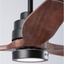Ventilátory - NV 5231401 Stropní ventilátor se světlem SABAL tělo z oceli matná černá a sklo 3ABS dřevěné listy 12W 3000K - NOVA LUCE - foto 6