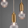 Vícečetná - NV 9536413 Závěsné svítidlo VEDA mosazný kov a čiré sklo G9 3x6W 230V IP20 bez žárovky - NOVA LUCE - foto 6