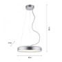 Kruhová - LD 17075-21 KETO ANIKA LED závěsné svítidlo stříbrné ovládané přes aplikaci Tuya stmívatelné RGB+CCT RGB+2700-5000K - LEUCHTEN DIREKT / JUST LIGHT - foto 6
