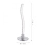 Stolní lampy dekorační - LD 15128-55 WAVE LED stolní lampa v designu vlny s barvou oceli teplá bílá vč. šňurového vypínače 3000K - LEUCHTEN DIREKT / JUST LIGHT - foto 6