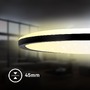 Kruhová - BRILO 7655015 Slim svítidlo LED panel pr.37,5 cm - 22W, 3000lm, dálkový ovladač, stmívatelné, černá - BRILO - foto 6