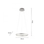 Kruhová - LD 15393-95 RITUS LED závěsné svítidlo hliník kruhové, pr.40cm, stmívatelné, Switchmo, teplá bílá krokově stmívatelné 3000K - LEUCHTEN DIREKT / JUST LIGHT - foto 6