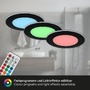 Kruhová - BRI 7035-035 RGB-CCT LED vestavná svítidla sada, pr.9,2 cm, 3x LED, 4,8 W, 450 lm, černá - BRILONER - foto 6