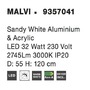 Kruhová - NV 9357041 Závěsné svítidlo MALVI bílý hliník a akryl LED 32W 230V 3000K IP20 - NOVA LUCE - foto 6