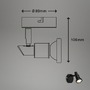Bodová - BRI 2992-015 LED bodové svítidlo pr. 8 cm 1xGU10 4,8W 400lm černá - BRILONER - foto 6