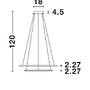 Kruhová - NV 9312838 Závěsné svítidlo NETUNO chromovaný hliník a křišťál nastavitelné LED 50W 230V 3000K IP20 stmívatelné - NOVA LUCE - foto 6