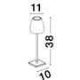 Na baterie - NV 9121911 Venkovní stolní lampa COLT bílý litý hliník a akryl LED 2W 3000K IP54 62st. 5V DC vypínač na těle USB kabel stmívatelné - NOVA LUCE - foto 6