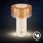 Stolní lampy dekorační - BRILO 7669014 Gila stolní lampa - 2,6W, 200lm, bezdrátová, LED, IP44, dotykový vypínač, stmívatelná, kávová/světlešedá - BRILO - foto 6
