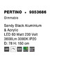 Kruhová - NV 9853686 Závěsné svítidlo PERTINO černý hliník a akryl LED 60W 230V 3000K IP20 stmívatelné - NOVA LUCE - foto 6