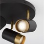 Bodová - NV 9111438 Bodové svítidlo POGNO černá a zlatý hliník GU10 3x10W IP20 220-240V bez žárovky - NOVA LUCE - foto 6