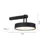 Dekorativní - LD 19312-18 ARMA LED nástěnné svítidlo na baterie černé stmívatelné dotykem IP44 paměťová funkce 2700K - JUST LIGHT - foto 6