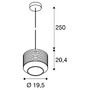Subtilní - LA 1007589 PANTILO ROPE 20 závěsné svítidlo, 250 cm, E27, 15 W, zlatá - BIG WHITE (SLV) - foto 6