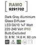 Sloupková - NV 9291702 Venkovní sloupkové svítidlo RAMO tmavě šedý hliník skleněný difuzor GU10 1x7W 220-240V IP65 bez žárovky - NOVA LUCE - foto 6