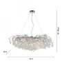 Dekorativní - PN 2036-17 Závěsné svítidlo RICICLE chrom s křišťalovými přívěsky 120cm - PAUL NEUHAUS - foto 6