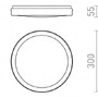 Přisazená - RED R14298 SONO 30 přisazená černá plast 230V LED 30W IP65 3000K 4000K 6000K - RED - DESIGN RENDL - foto 6