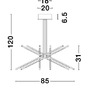 Dekorativní - NV 9180783 Závěsné svítidlo RACCIO černý kov a akryl LED 56W 230V 3000K IP20 vč. dálkového ovládání stmívatelné - NOVA LUCE - foto 6