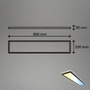 Hranatá - BRILO 7533015 Tava LED stropní svítidlo 98cm, stmívatelné, dálkový ovladač, černé - BRILO - foto 6