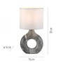 Stolní lampy dekorační - LD 14193-15 CARARA stolní lampa šedá mramorový vzhled bílé látkové stínidlo s vypínačem - JUST LIGHT - foto 6