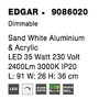 Downlight - NV 9086020 Stropní svítidlo EDGAR stmívatelné bílý hliník a akryl LED 35W 230V 3000K IP20 stmívatelné - NOVA LUCE - foto 6