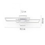 Hranatá - LD 14693-55 Svítidlo stropní ASMIN LED stříbrná barva, 99x29cm, hranaté, stmívatelné, downlight+sidelight 2700-5000K - LEUCHTEN DIREKT / JUST LIGHT - foto 6
