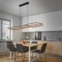 Hranatá - BRI 4842014 Moldura LED závěsné svítidlo, dekor dřeva, stmívatelné, teplá bílá, černá - BRILONER - foto 6