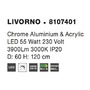 Kruhová - NV 8107401 Závěsné svítidlo LIVORNO chromovaný hliník a akryl nastavitelné LED 55W 230V 3000K IP20 - NOVA LUCE - foto 6